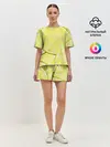 Женская пижама с шортами / Лайм