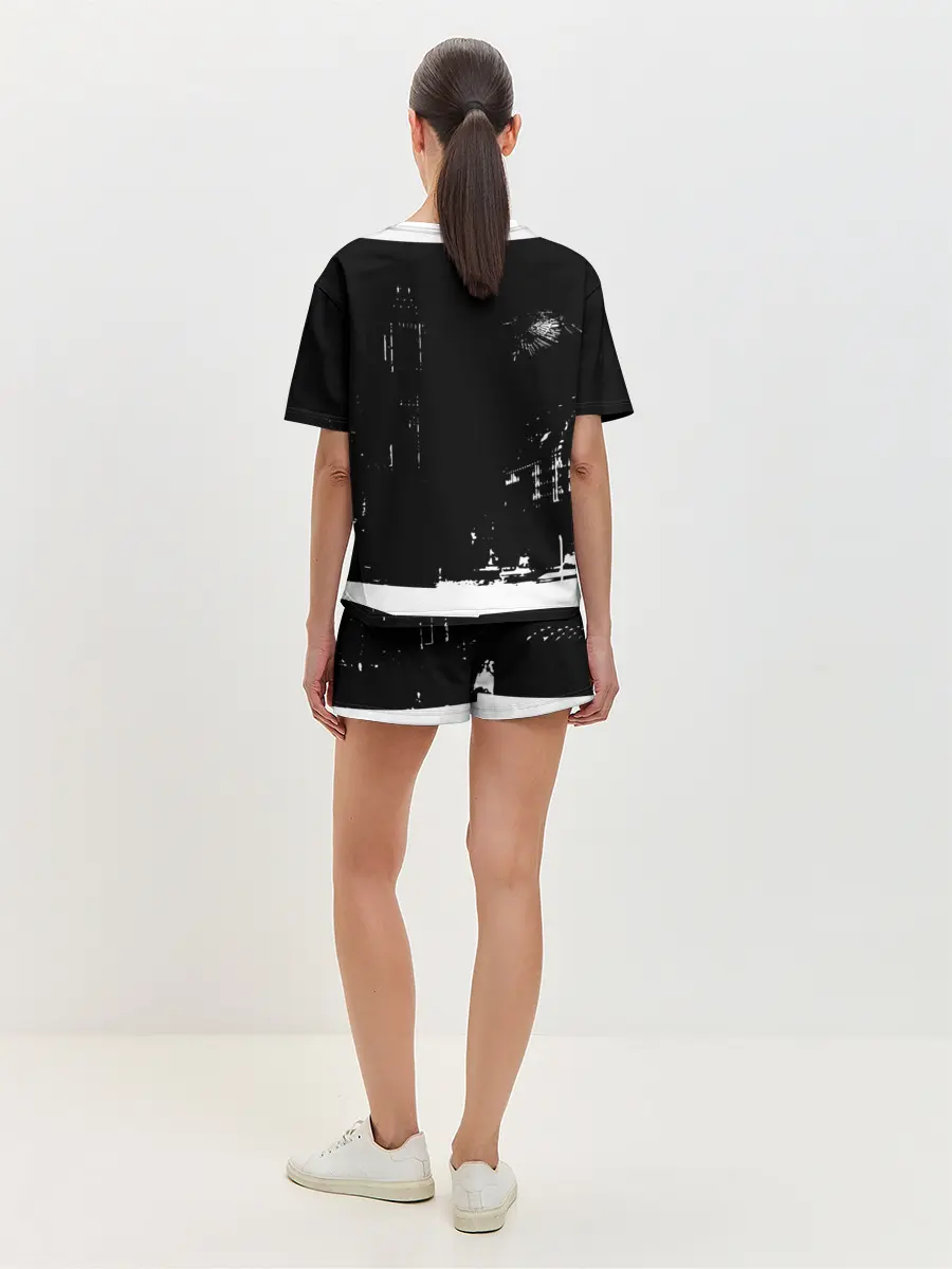 Женская пижама с шортами / город