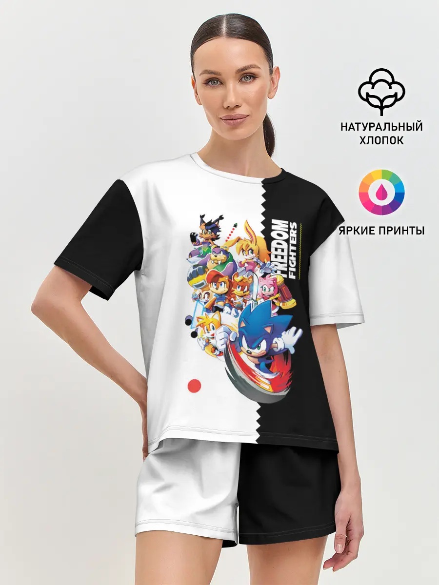 Женская пижама с шортами / СОНИК