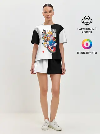 Женская пижама с шортами / СОНИК