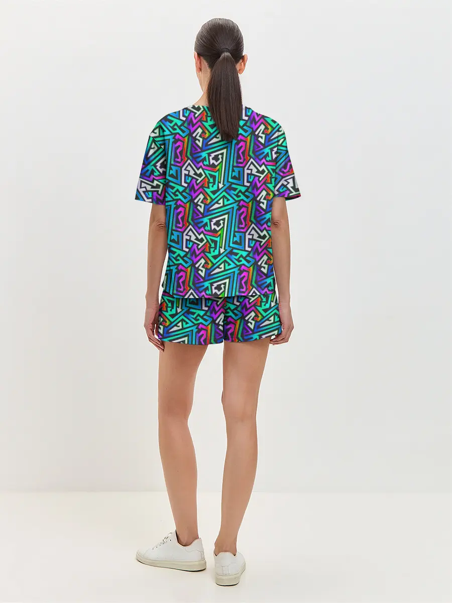 Женская пижама с шортами / ГРАФФИТИ