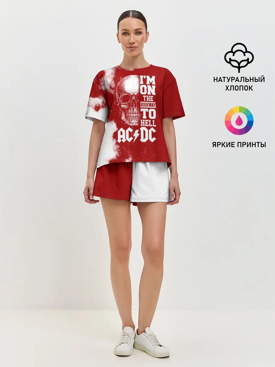Женская пижама с шортами / Im on the highway to hell AC/DC