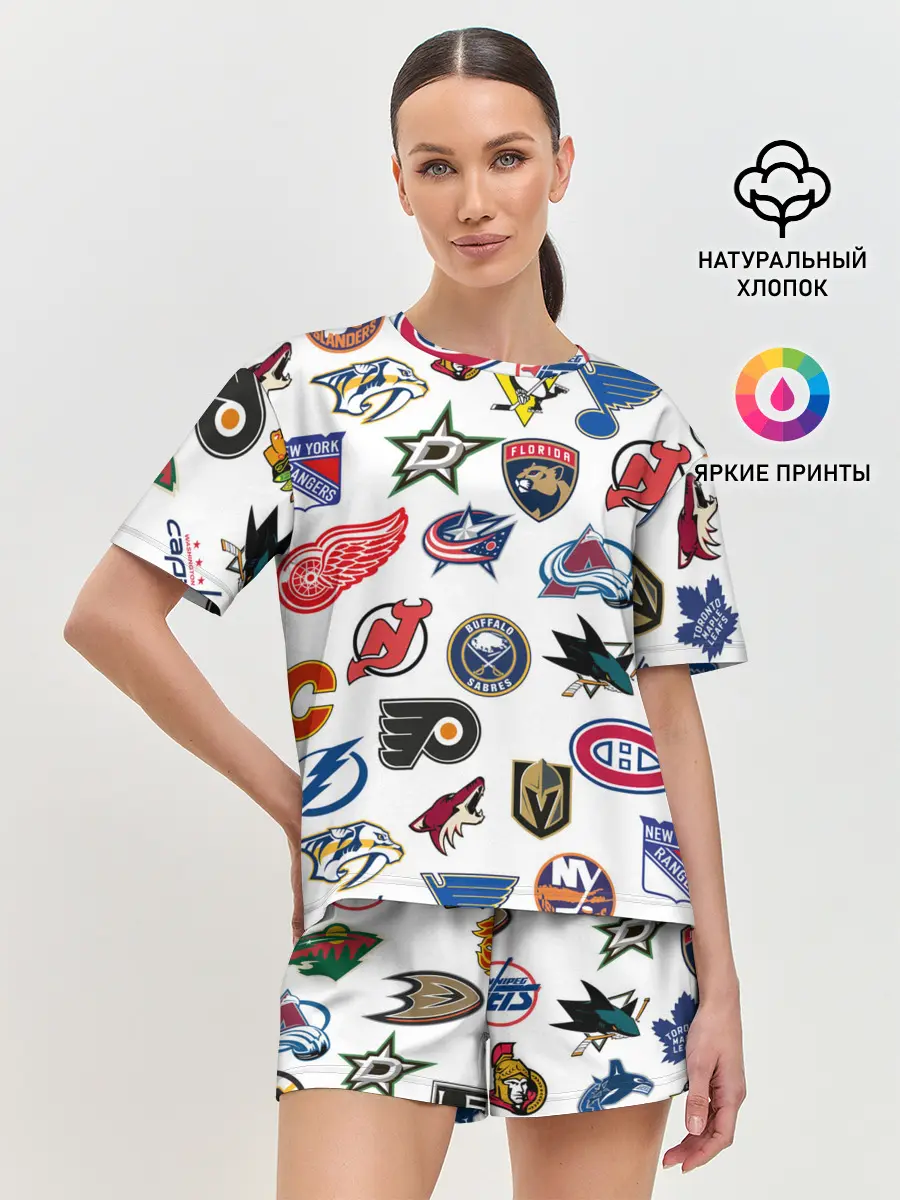 Женская пижама с шортами / NHL PATTERN