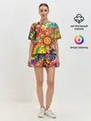 Женская пижама с шортами / Психоделия | Яркая