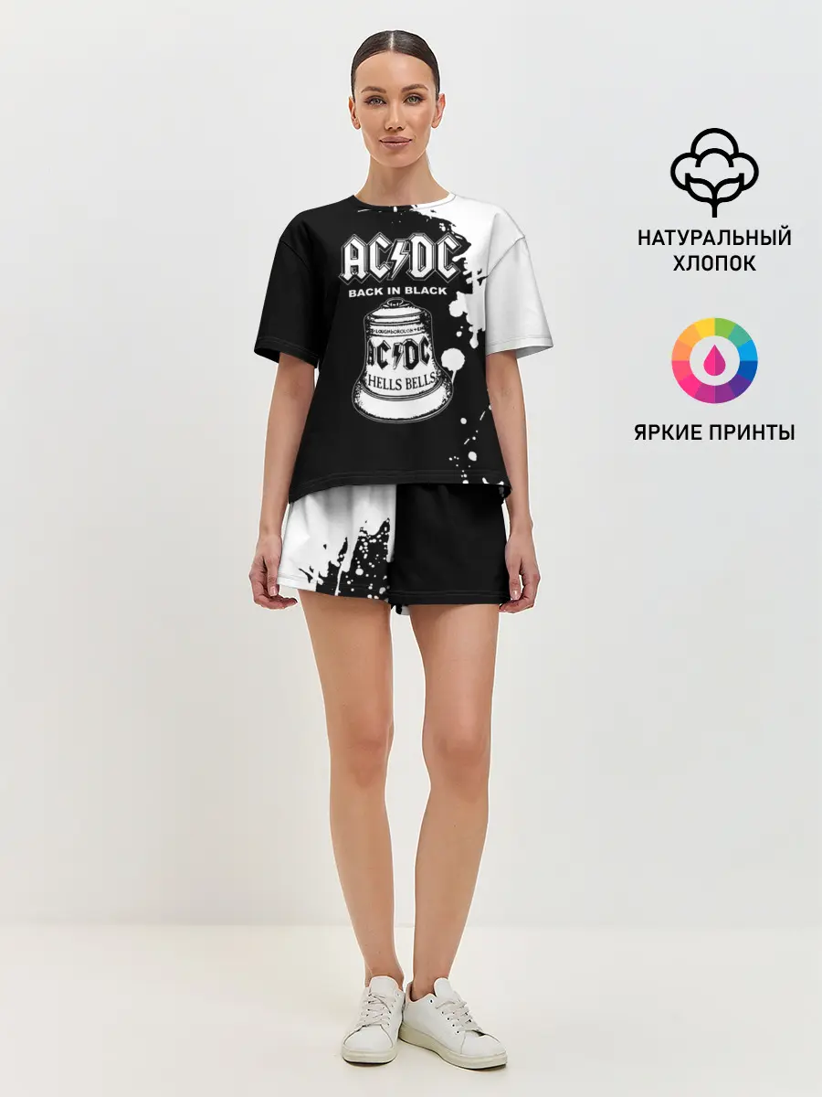 Женская пижама с шортами / AC/DC Back in Black