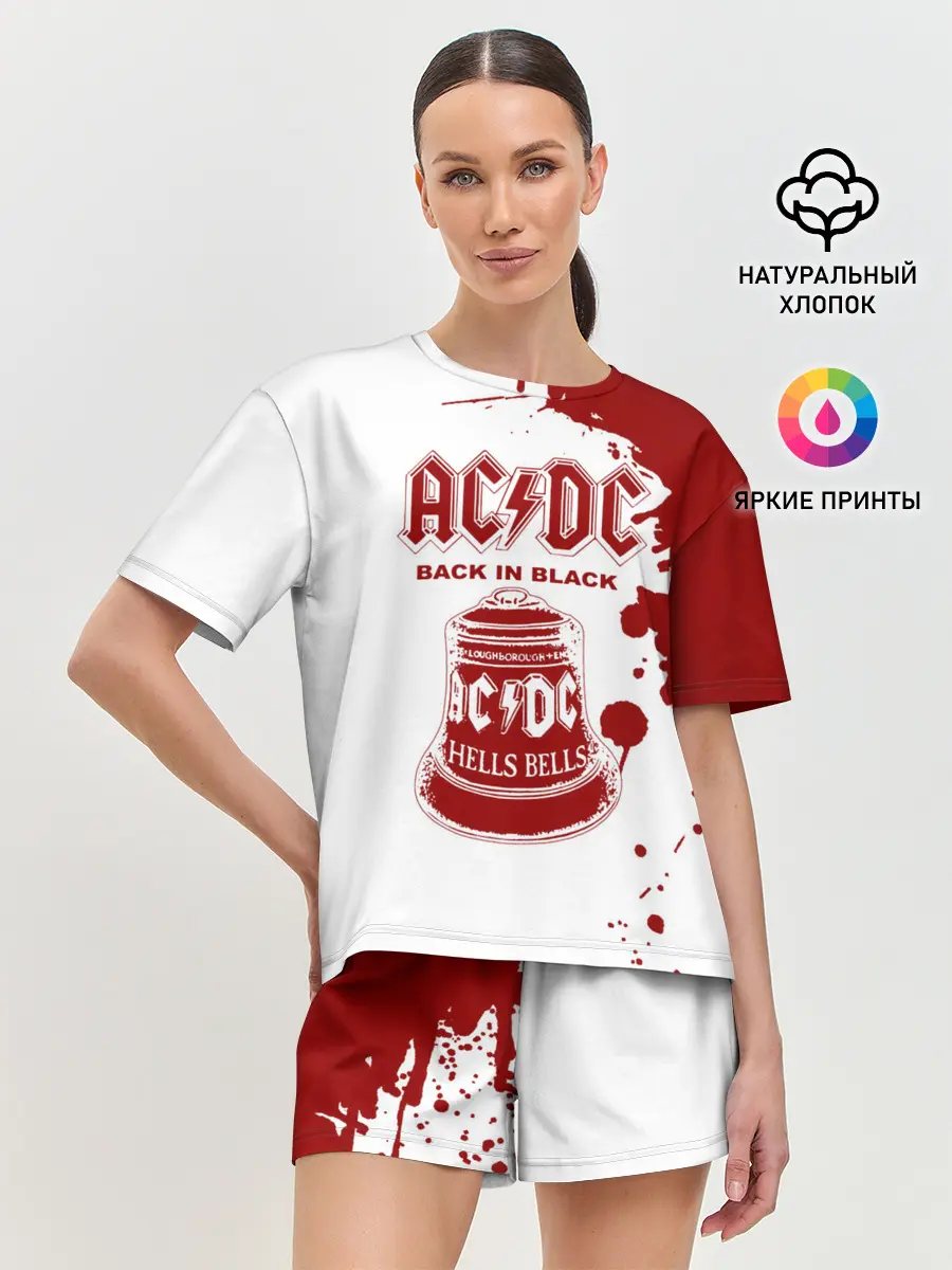 Женская пижама с шортами / AC/DC Back in Black