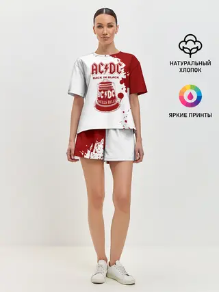 Женская пижама с шортами / AC/DC Back in Black