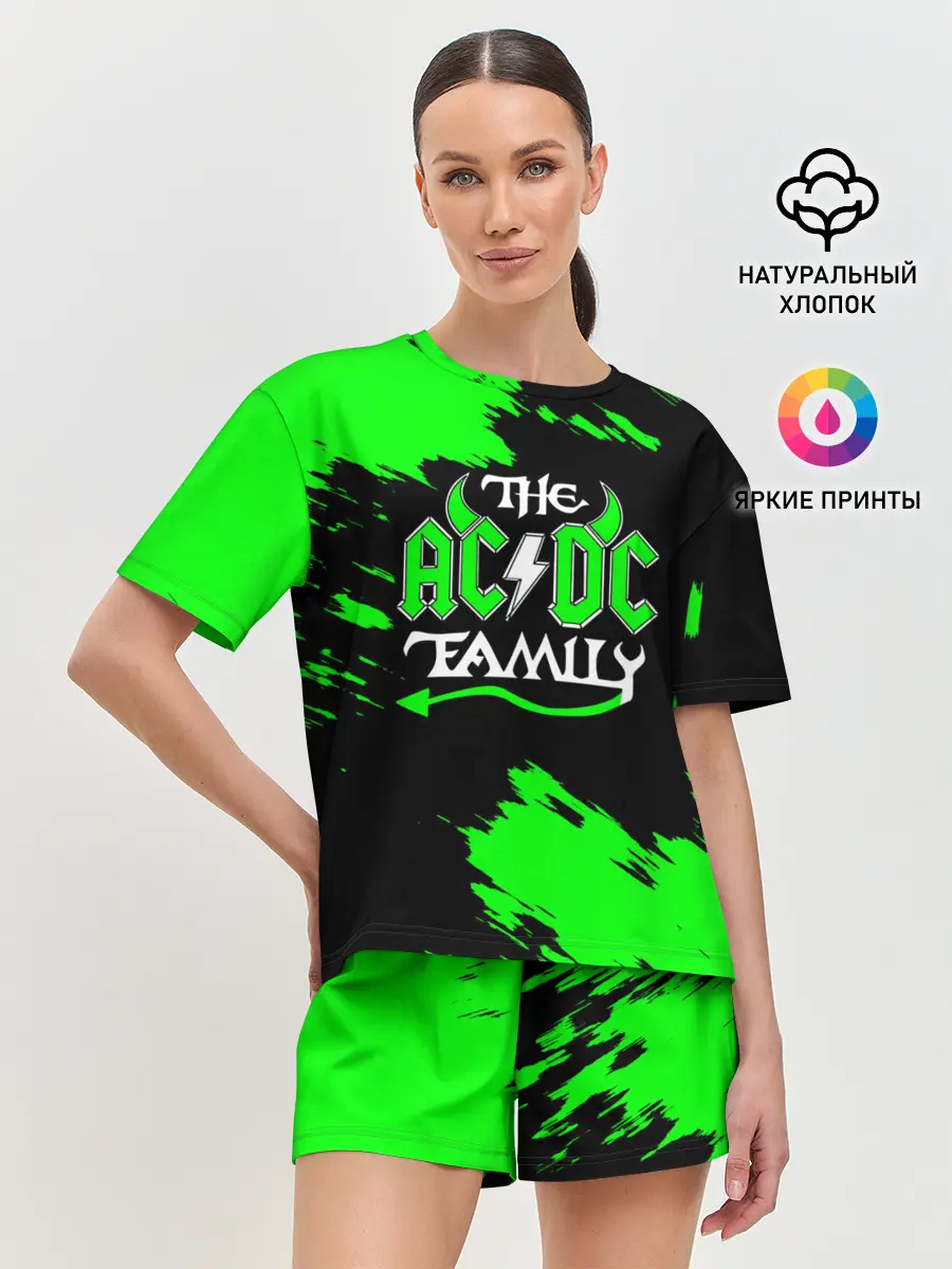 Женская пижама с шортами / The AC/DC famely
