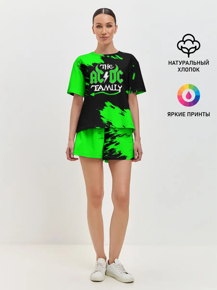 Женская пижама с шортами / The AC/DC famely
