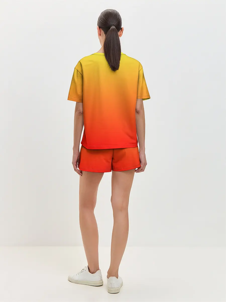 Женская пижама с шортами / Оранж