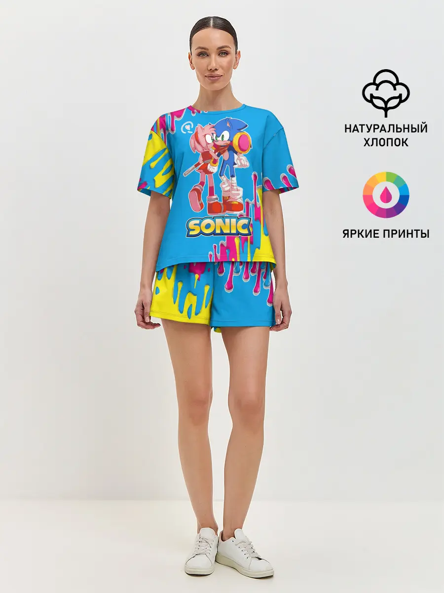 Женская пижама с шортами / Sonic