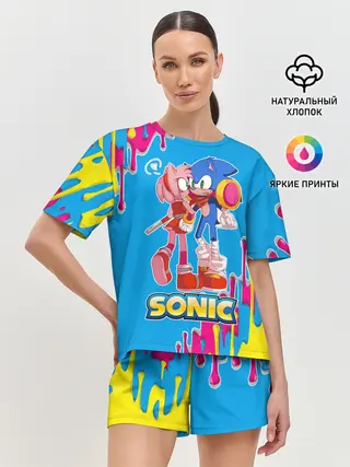 Женская пижама с шортами / Sonic