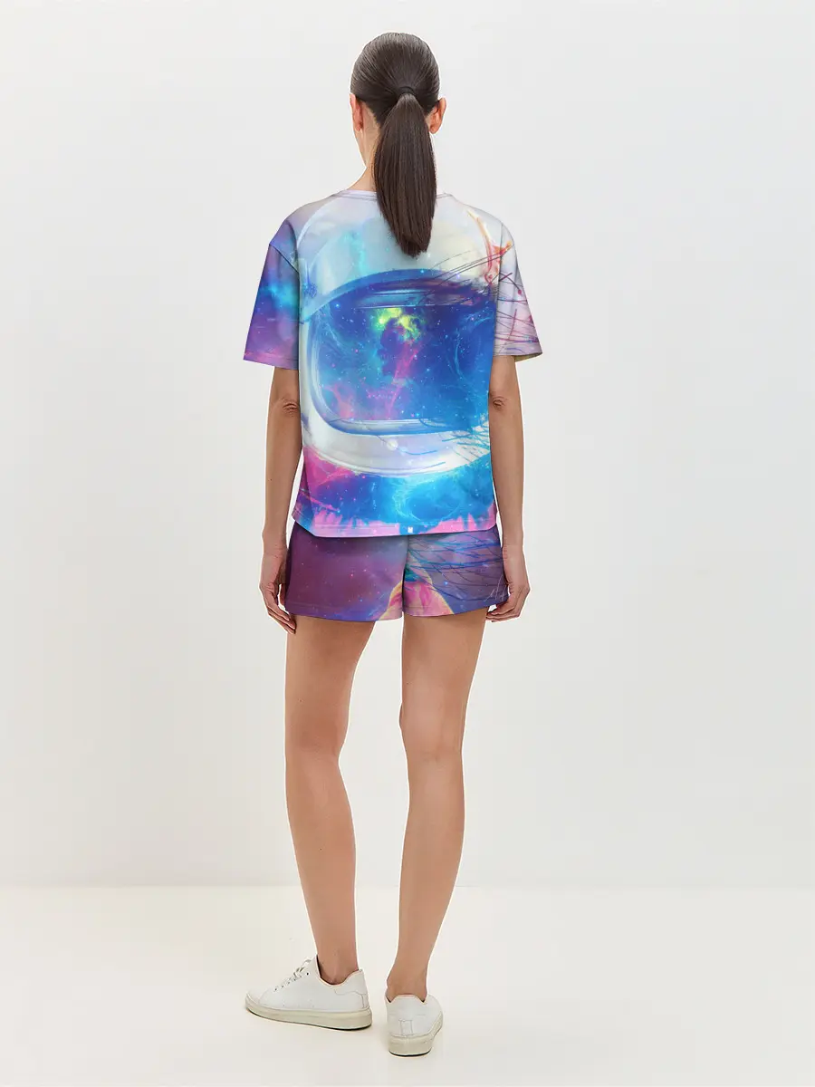 Женская пижама с шортами / Космонавт - космос