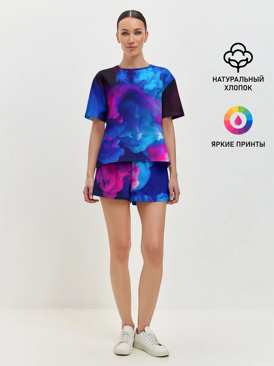 Женская пижама с шортами / НЕОНОВЫЙ ДЫМ