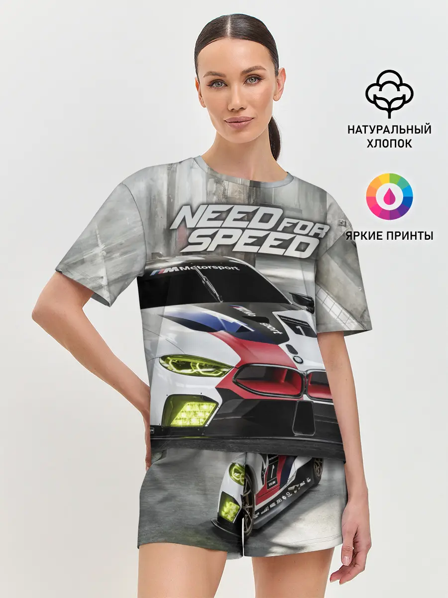 Женская пижама с шортами / Need for Speed