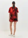 Женская пижама с шортами / Красный дым