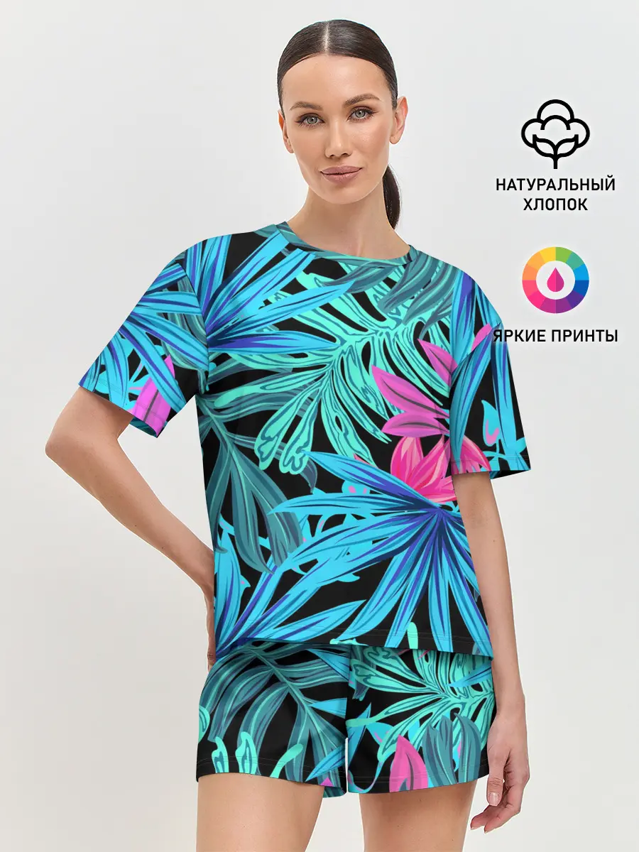 Женская пижама с шортами / Тропикана