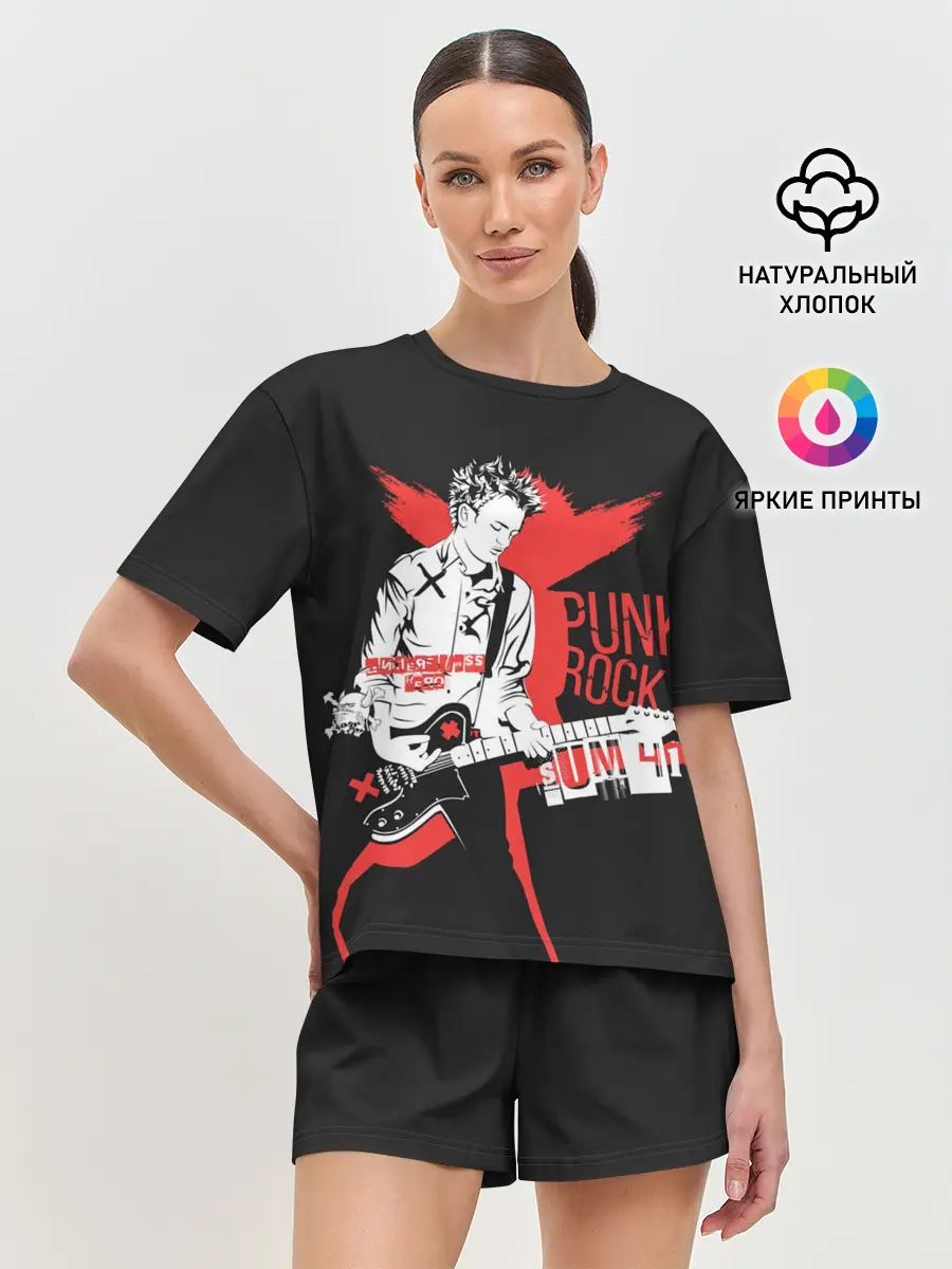 Женская пижама с шортами / Punk-rock