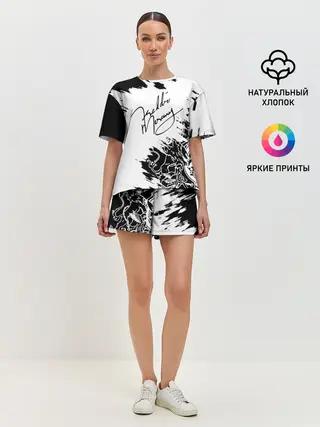 Женская пижама с шортами / Автограф Фредди Меркьюри