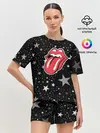 Женская пижама с шортами / rolling stones star