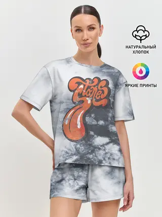 Женская пижама с шортами / rolling stones