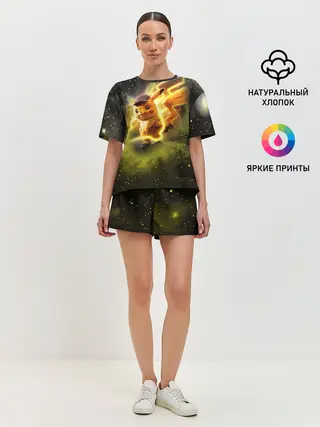 Женская пижама с шортами / Детектив Пикачу