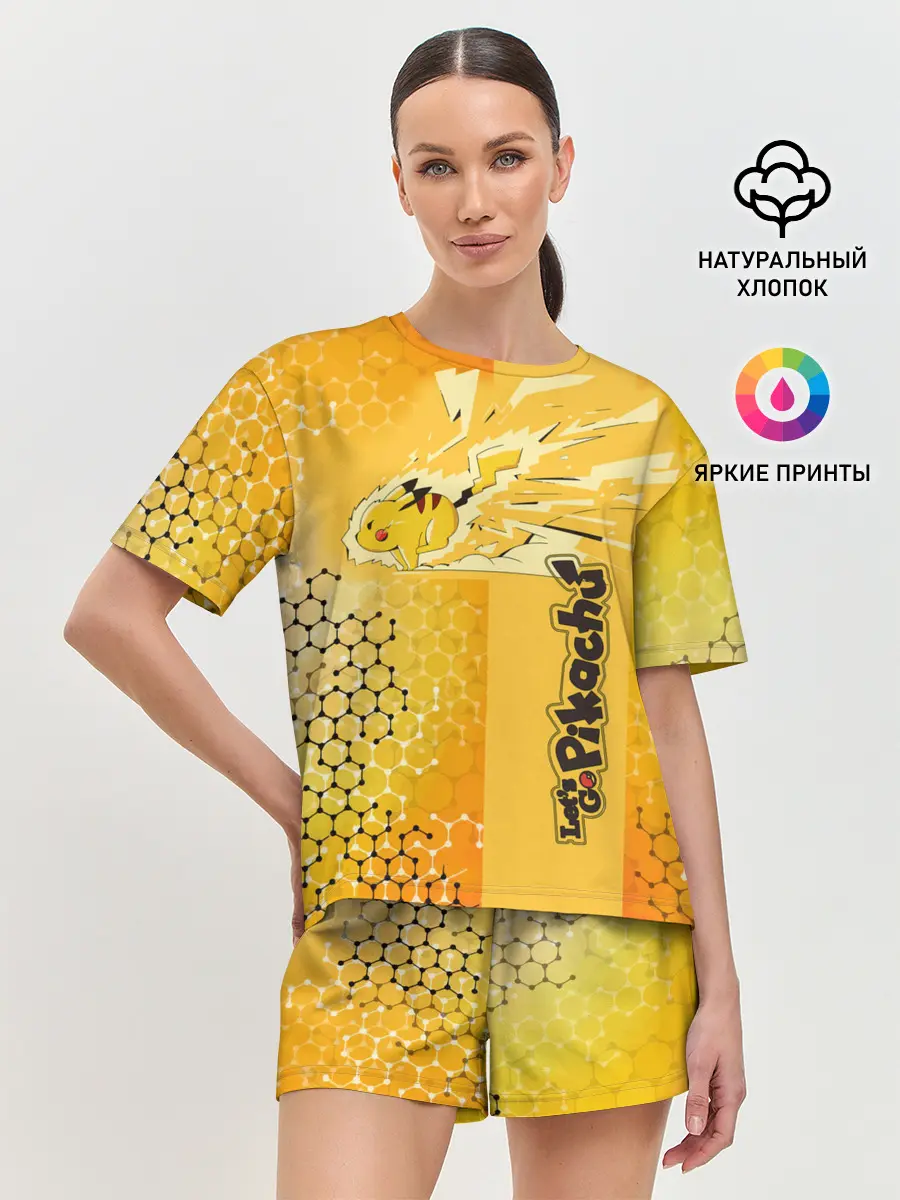 Женская пижама с шортами / Pikachu