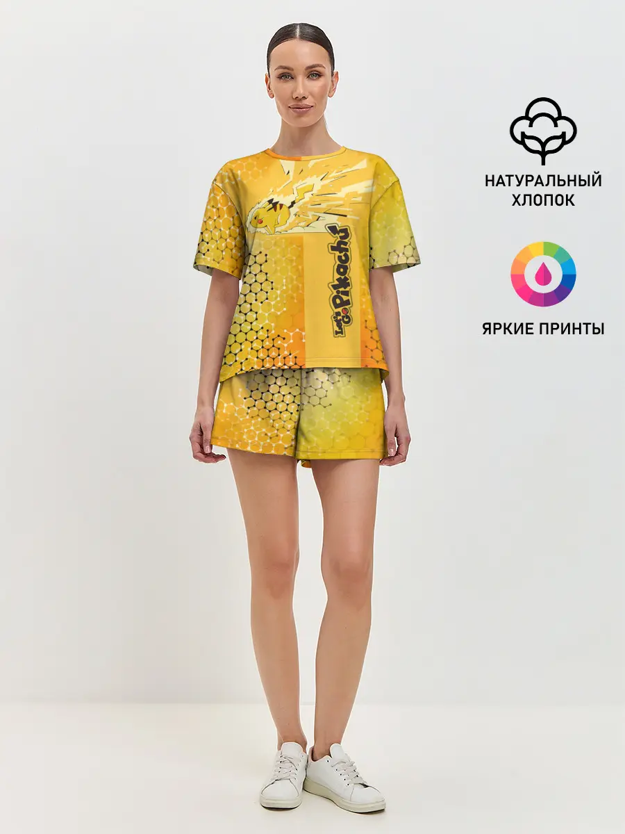 Женская пижама с шортами / Pikachu