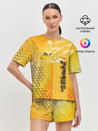 Женская пижама с шортами / Pikachu