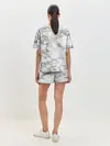 Женская пижама с шортами / Мрамор