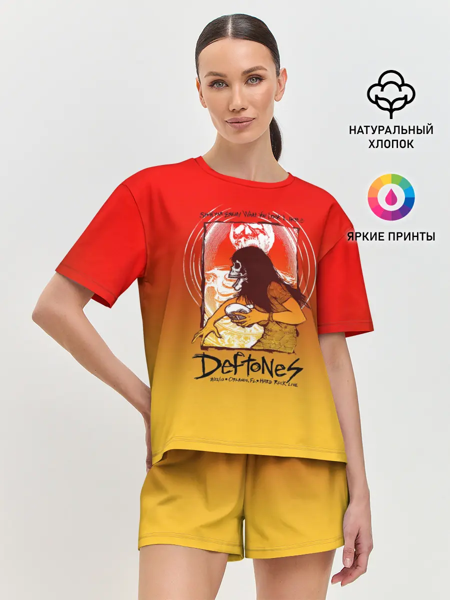 Женская пижама с шортами / Deftones Poster