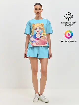 Женская пижама с шортами / СЕЙЛОР И СЛОУПОК