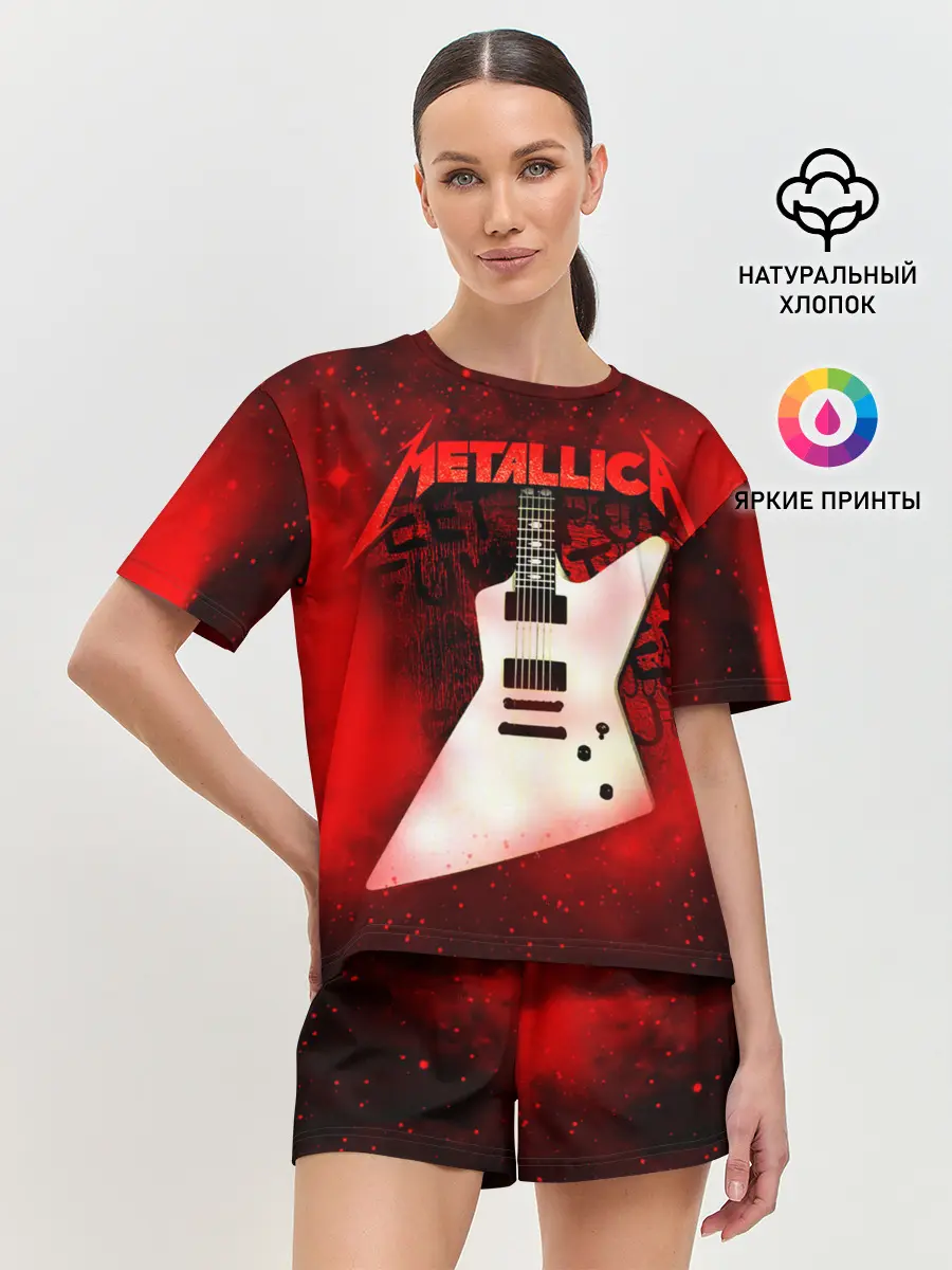 Женская пижама с шортами / Metallica