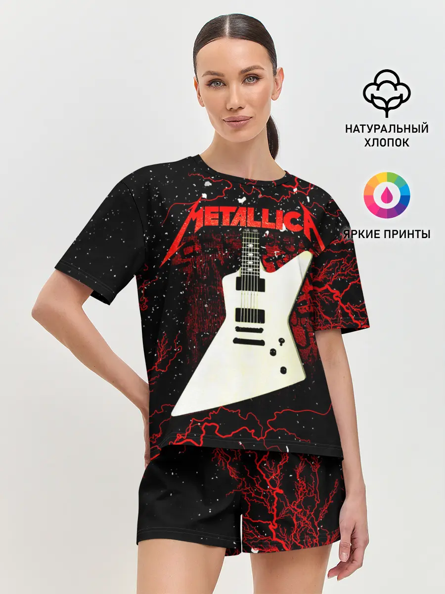 Женская пижама с шортами / Metallica