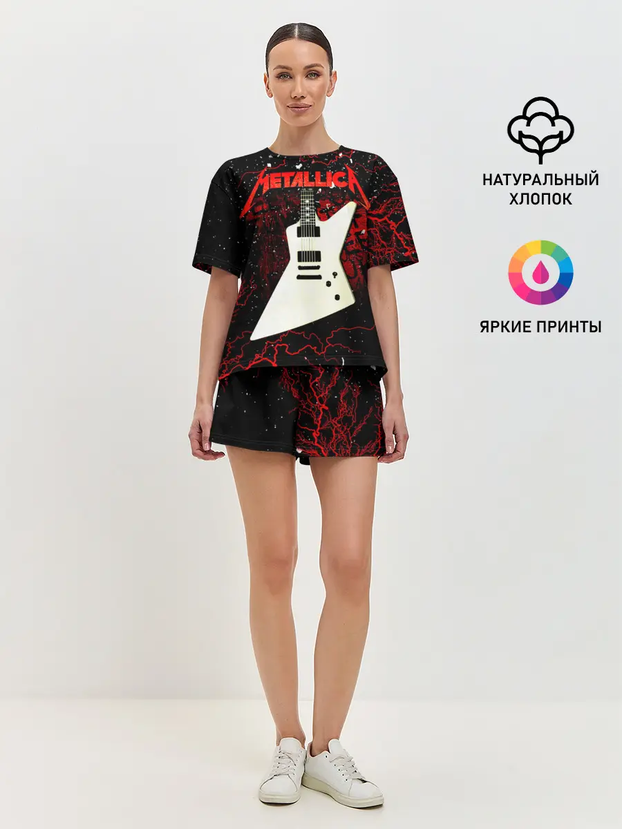 Женская пижама с шортами / Metallica