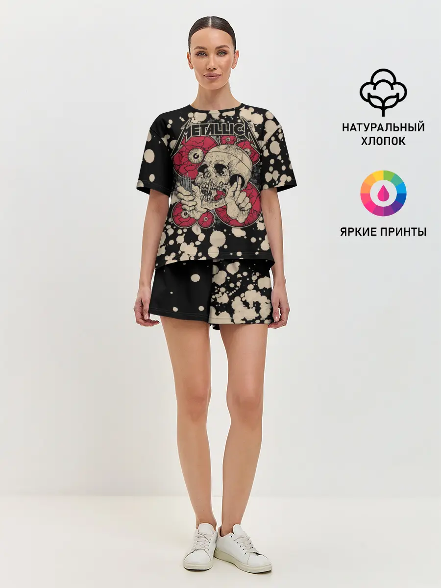 Женская пижама с шортами / Metallica