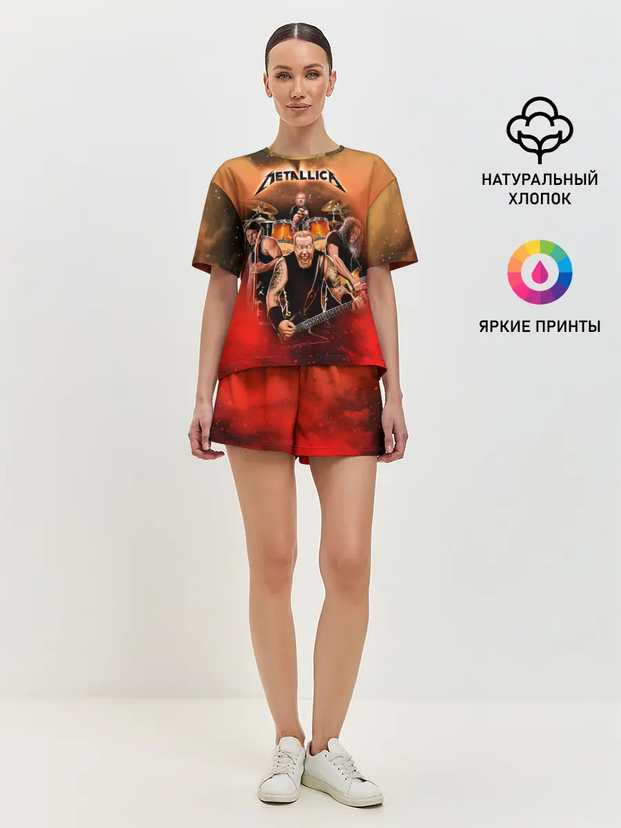 Женская пижама с шортами / Metallica