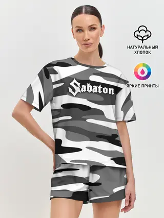 Женская пижама с шортами / Камуфляж Sabaton