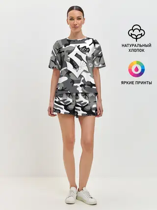 Женская пижама с шортами / Камуфляж Sabaton