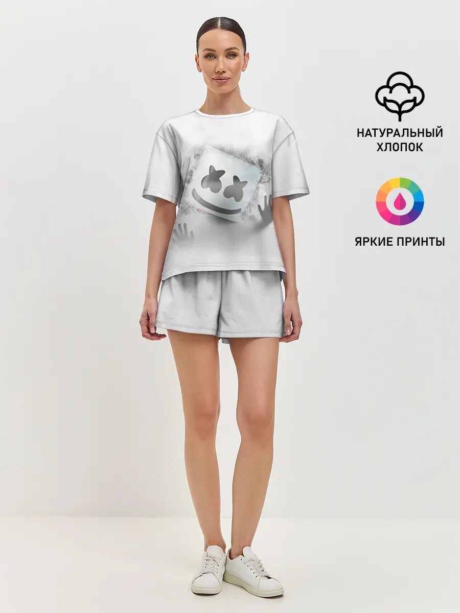 Женская пижама с шортами / Marshmello