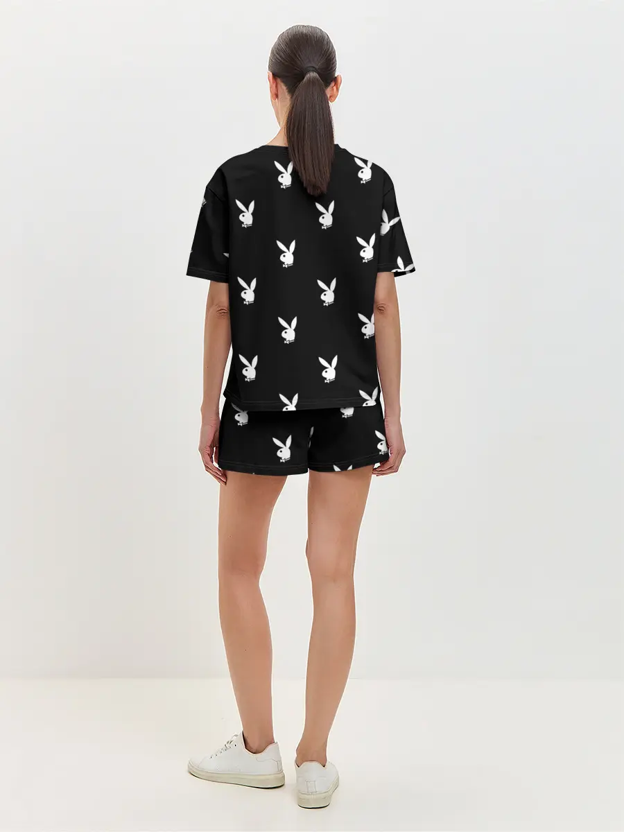 Женская пижама с шортами / ПЛЕЙБОЙ ПАТТЕРН | PLAYBOY PATTERN