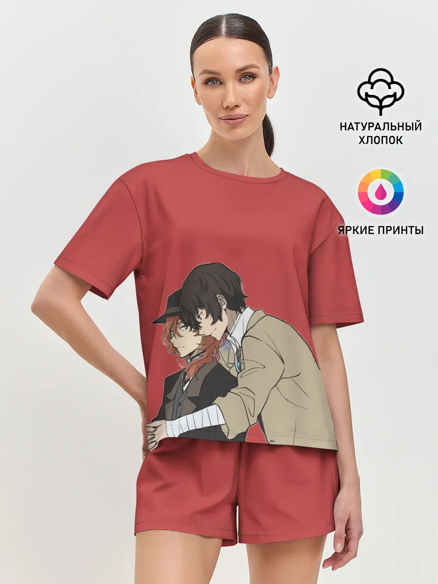 Женская пижама с шортами / Дазай и Чуя