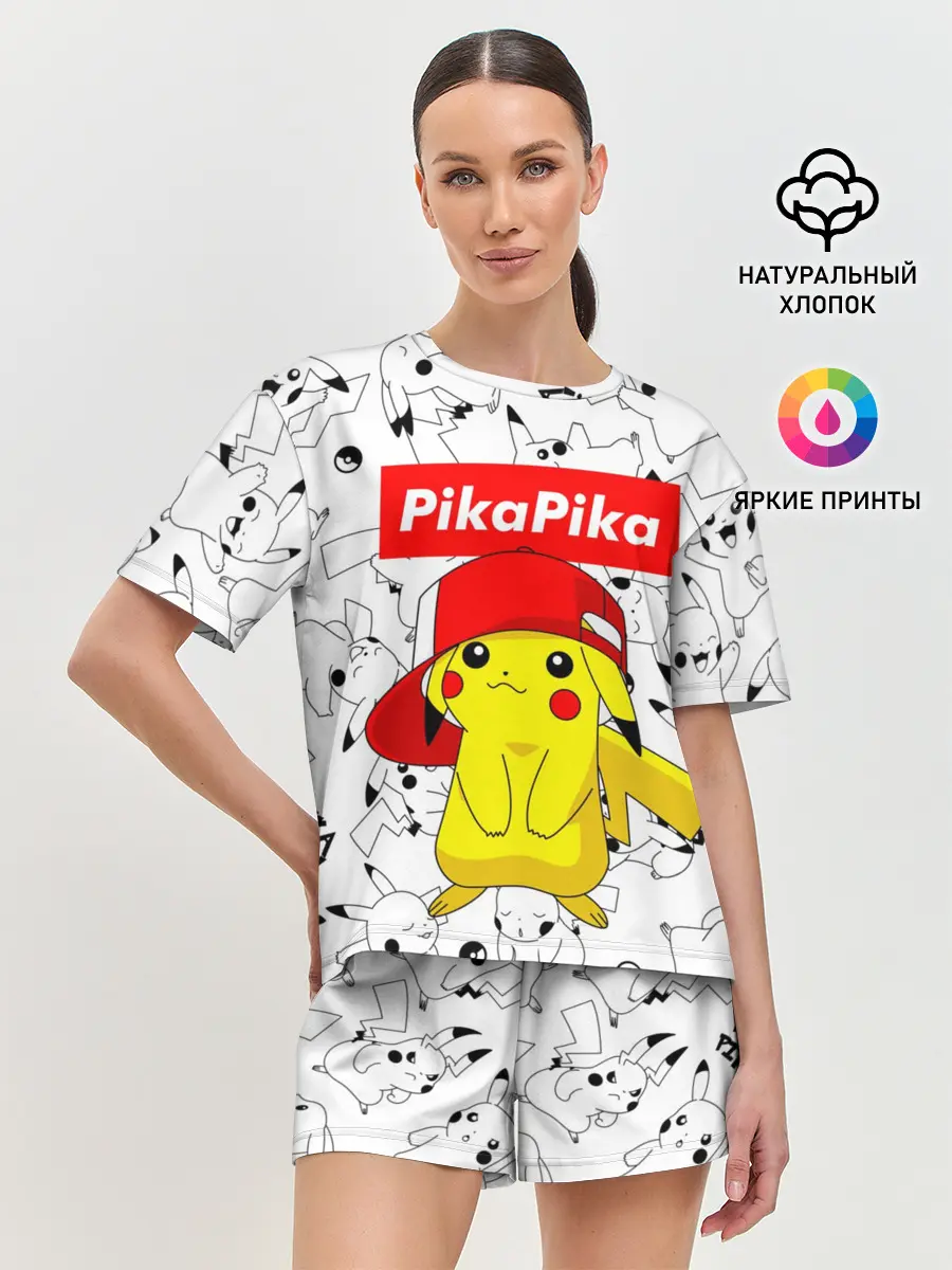 Женская пижама с шортами / ПИКАЧУ