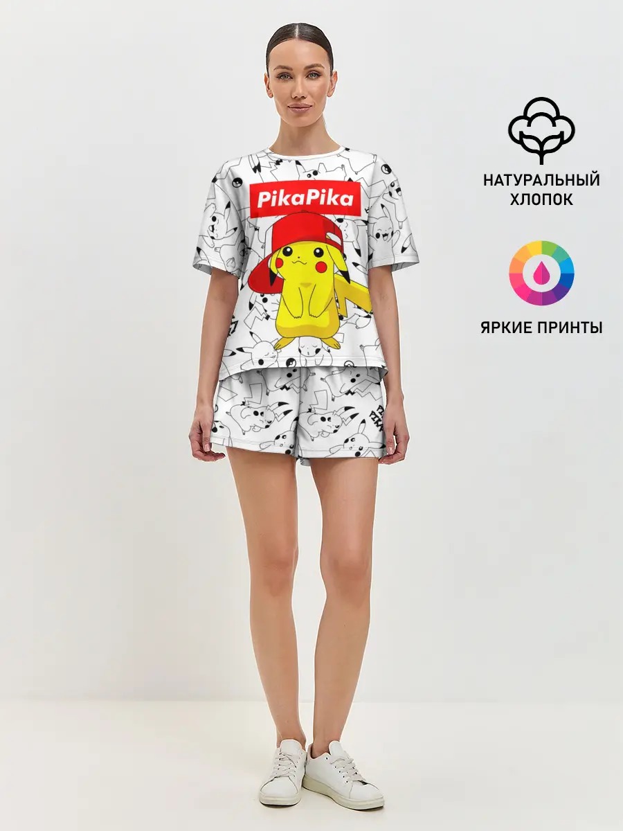 Женская пижама с шортами / ПИКАЧУ