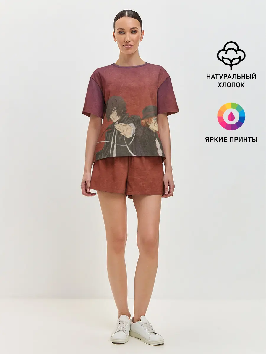 Женская пижама с шортами / Дазай и Чуя