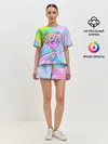 Женская пижама с шортами / ЦВЕТНАЯ МУН