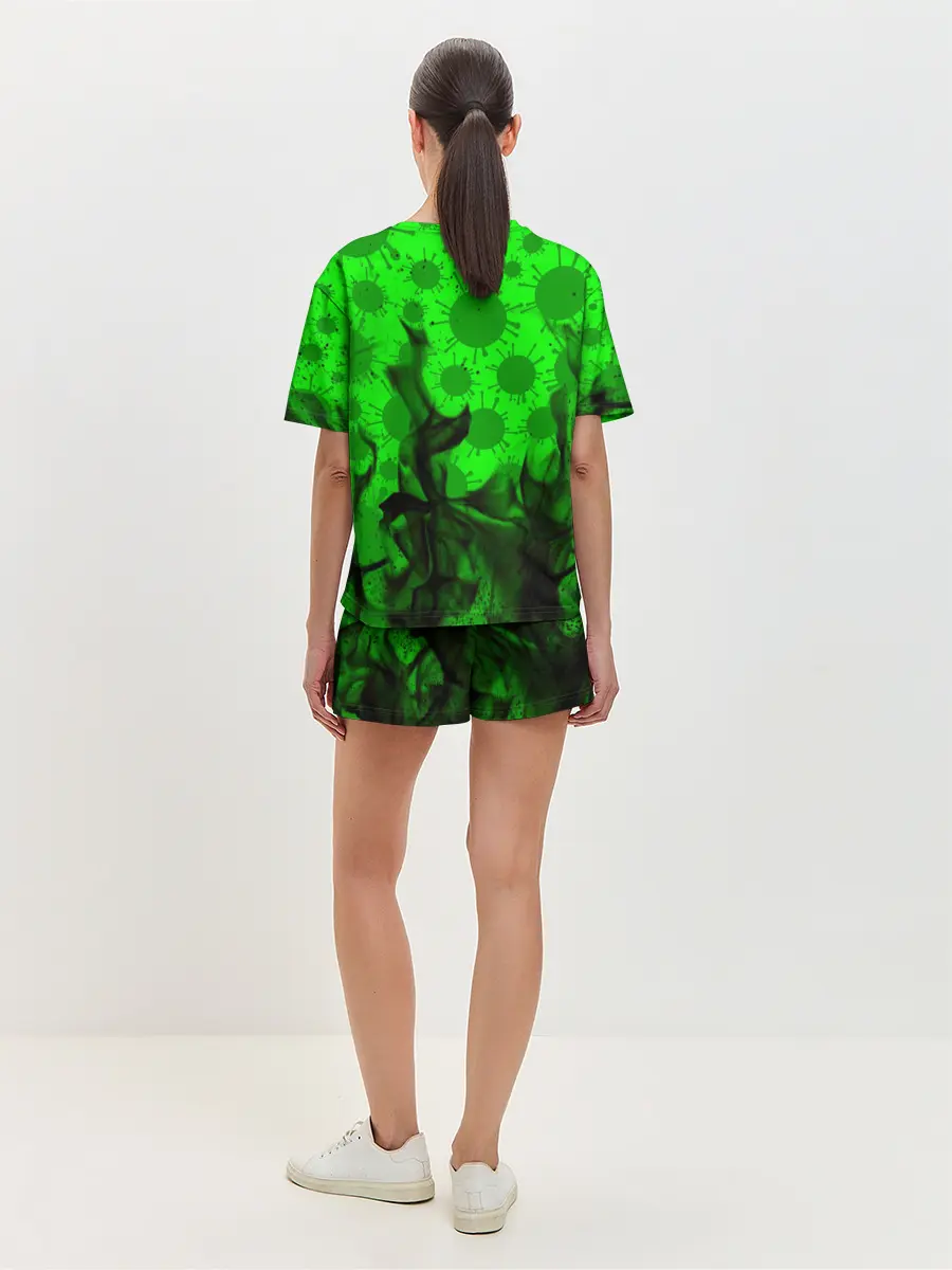 Женская пижама с шортами / КОРОНАВИРУС