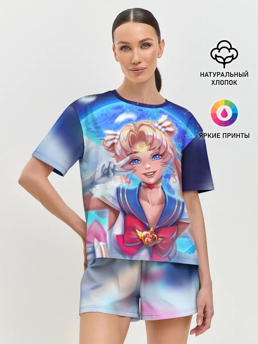 Женская пижама с шортами / КРЫЛЬЯ АНИМЕ