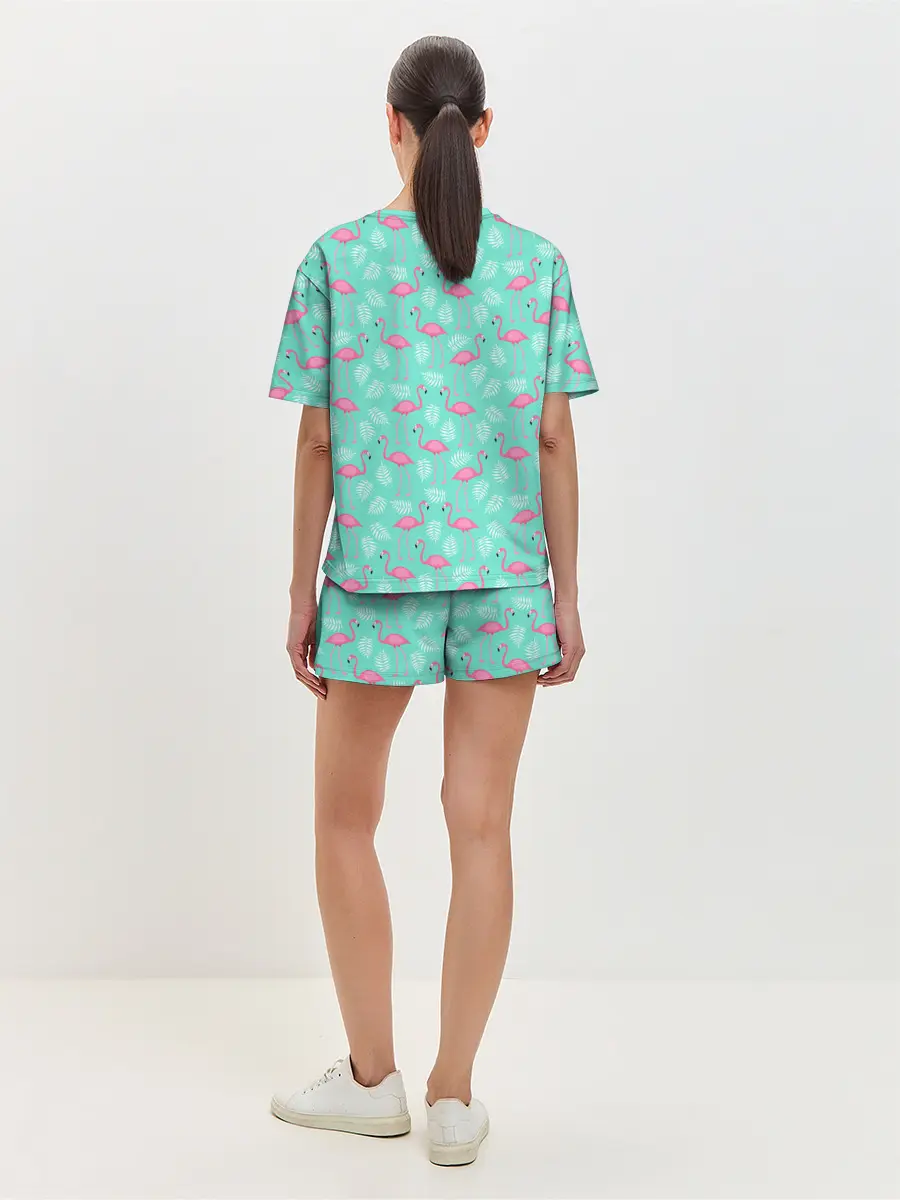 Женская пижама с шортами / Flamingo