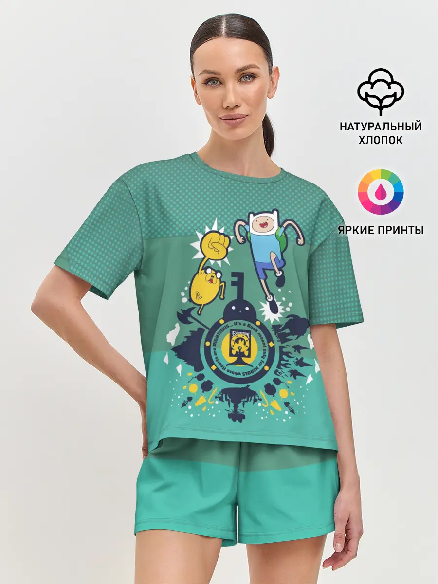 Женская пижама с шортами / Финн и Джейк